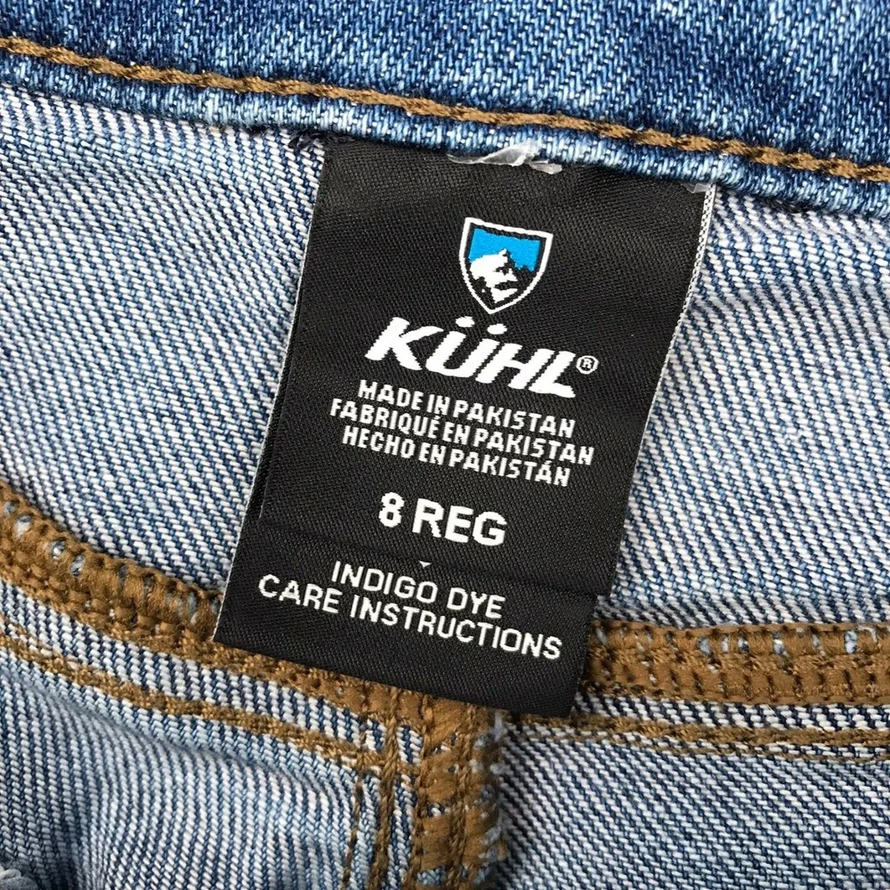 Kuhl Kontour Flex Jeans Womens 8 Reg (33x27) Blue Drawstring Relaxed Denim